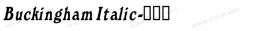 Buckingham Italic字体转换